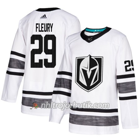 Män Ishockey Vegas Golden Knights tröja Marc-Andre Fleury 29 Vit 2019 All-Star Adidas Authentic